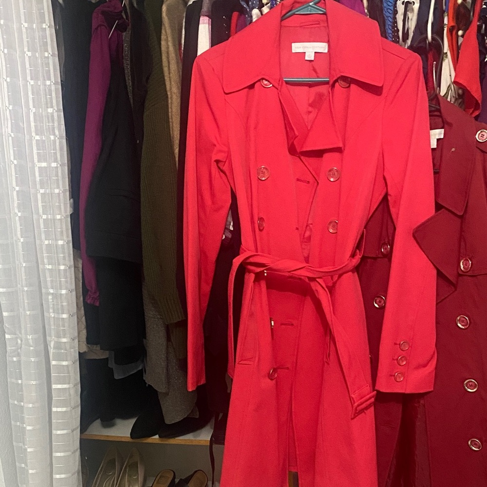 New York & Company Red Trench Coat
